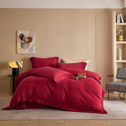 91家纺网 家纺一手货源 找家纺 （总）2024卡初秋冬全消光刺绣牛奶绒四件套