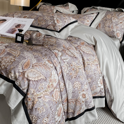 91家纺网 家纺一手货源 找家纺 家居1号家纺 2024新款新疆长绒棉数码印花四件套-古典系列 卡里