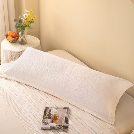 91家纺网 家纺一手货源 找家纺 喜相逢家纺 D30-烂花牛奶绒双人枕套