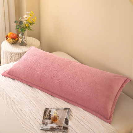 91家纺网 家纺一手货源 找家纺 喜相逢家纺 D30-烂花牛奶绒双人枕套