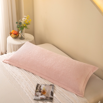 91家纺网 家纺一手货源 找家纺 喜相逢家纺 D30-烂花牛奶绒双人枕套