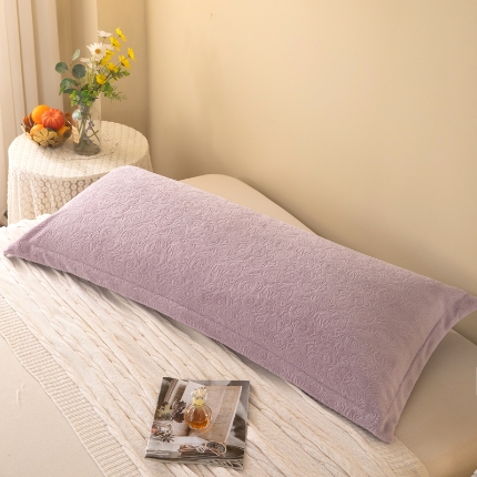 91家纺网 家纺一手货源 找家纺 喜相逢家纺 D30-烂花牛奶绒双人枕套