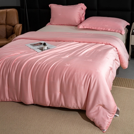 91家纺网 家纺一手货源 找家纺 （总）莫代尔100%纯蚕丝被冬被直播爆款木本纤维提花桑蚕丝被被冬被夏被