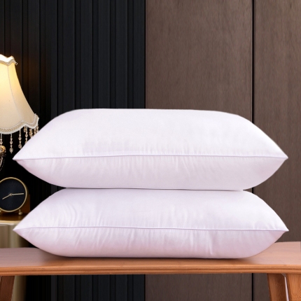 兴丝露枕芯 酒店枕 磨毛舒适枕 羽丝枕 单边枕 立体双边枕头 成人枕 学生枕