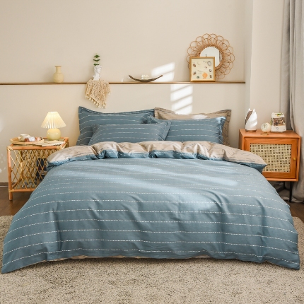 91家纺网 家纺一手货源 找家纺 总1 卡普二店 纯棉全棉四件套13070喷气床单款床笠款三件套