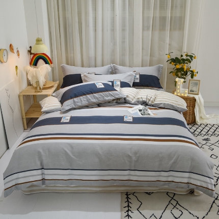 91家纺网 家纺一手货源 找家纺 总1 卡普二店 纯棉全棉四件套13070喷气床单款床笠款三件套