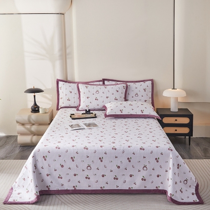 91家纺网 家纺一手货源 找家纺 （总）莎果家纺 2025秋冬一面天丝一面绒高温砂洗床盖三件套