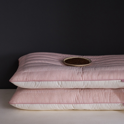 91家纺网 家纺一手货源 找家纺 （总）乐可 2024新款全棉颈养荞麦两用枕枕芯枕头