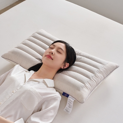 91家纺网 家纺一手货源 找家纺 （总）乐可 2024新款全棉颈养荞麦两用枕枕芯枕头