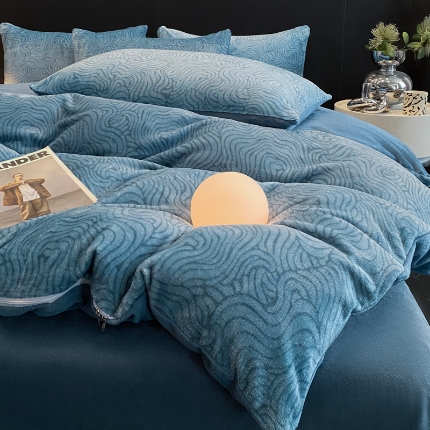 91家纺网 家纺一手货源 找家纺 （总）2025新款 专版花型 牛奶绒四件套 跑量直播款 - 诗野