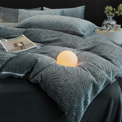 91家纺网 家纺一手货源 找家纺 （总）2025新款 专版花型 牛奶绒四件套 跑量直播款 - 诗野