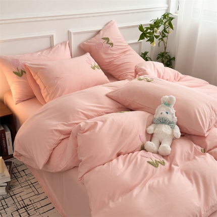 91家纺网 家纺一手货源 找家纺 （总）多品家纺 2024新款水洗棉毛巾绣【单被套】郁见花海