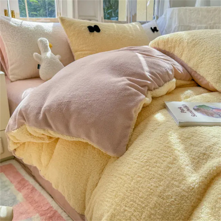 91家纺网 家纺一手货源 找家纺 （总）锦禾穗 2024新款泰迪绒牛奶绒四件套