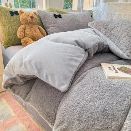 91家纺网 家纺一手货源 找家纺 （总）锦禾穗 2024新款泰迪绒牛奶绒四件套