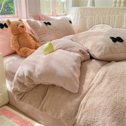 91家纺网 家纺一手货源 找家纺 （总）锦禾穗 2024新款泰迪绒牛奶绒四件套