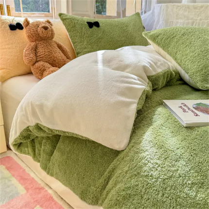 91家纺网 家纺一手货源 找家纺 （总）锦禾穗 2024新款泰迪绒牛奶绒四件套