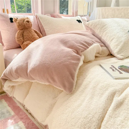 91家纺网 家纺一手货源 找家纺 （总）锦禾穗 2024新款泰迪绒牛奶绒四件套