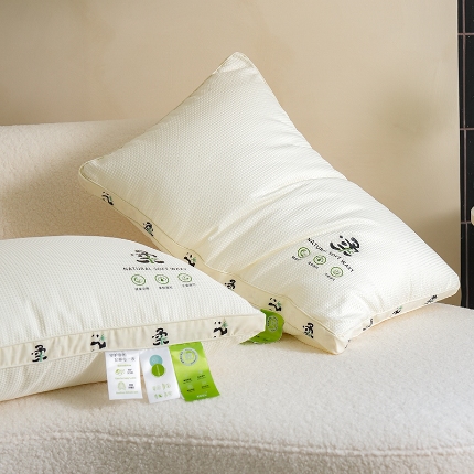 91家纺网 家纺一手货源 找家纺 （总）舒芯睡眠 软糯与支撑恰到好处 国风熊猫成人护颈枕儿童枕头