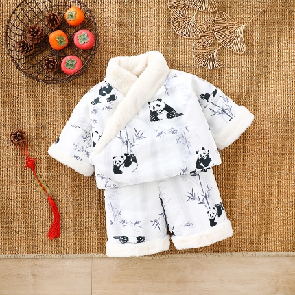 91家纺网 家纺一手货源 找家纺 （总）儿童中式国风羽绒服男女童2024冬装新款保暖宝宝白鸭绒外套拜年服