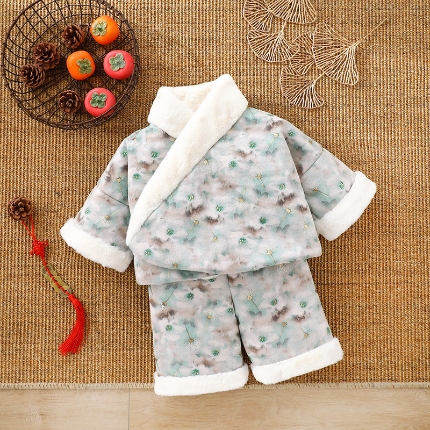 91家纺网 家纺一手货源 找家纺 （总）儿童中式国风羽绒服男女童2024冬装新款保暖宝宝白鸭绒外套拜年服