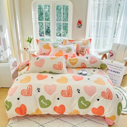 91家纺网 家纺一手货源 找家纺 （总）正莱欣 2025新品加厚生态棉磨毛四件套高克重植物羊绒床单款床笠款四件套大量现货（学生三件套）