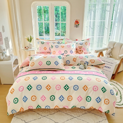 91家纺网 家纺一手货源 找家纺 （总）正莱欣 2025新品加厚生态棉磨毛四件套高克重植物羊绒床单款床笠款四件套大量现货（学生三件套）