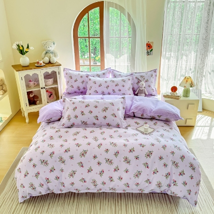 91家纺网 家纺一手货源 找家纺 （总）正莱欣 2025新品加厚生态棉磨毛四件套高克重植物羊绒床单款床笠款四件套大量现货（学生三件套）