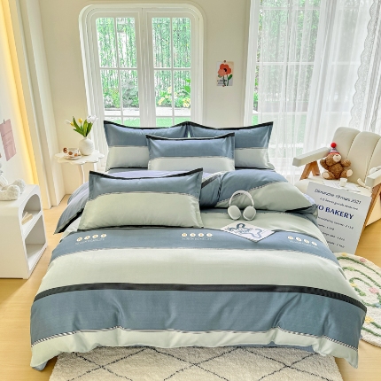 91家纺网 家纺一手货源 找家纺 （总）正莱欣 2025新品加厚生态棉磨毛四件套高克重植物羊绒床单款床笠款四件套大量现货（学生三件套）