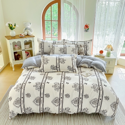 91家纺网 家纺一手货源 找家纺 （总）正莱欣 2025新品加厚生态棉磨毛四件套高克重植物羊绒床单款床笠款四件套大量现货（学生三件套）