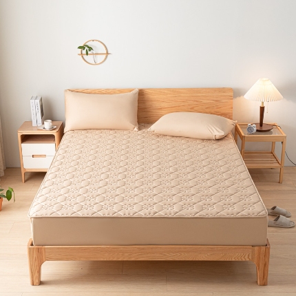 91家纺网 家纺一手货源 找家纺 （总）跨境专供 2024新款四叶草A类原棉大豆抗菌夹棉防水床笠床垫保护罩