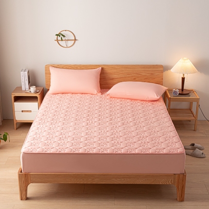 91家纺网 家纺一手货源 找家纺 （总）跨境专供 2024新款四叶草A类原棉大豆抗菌夹棉防水床笠床垫保护罩