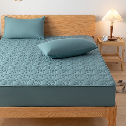 91家纺网 家纺一手货源 找家纺 （总）跨境专供 2024新款四叶草A类原棉大豆抗菌夹棉防水床笠床垫保护罩