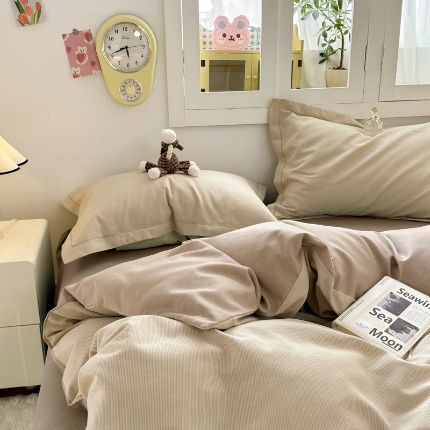 91家纺网 家纺一手货源 找家纺 （总）优品阁 2024新款全棉磨毛四件套