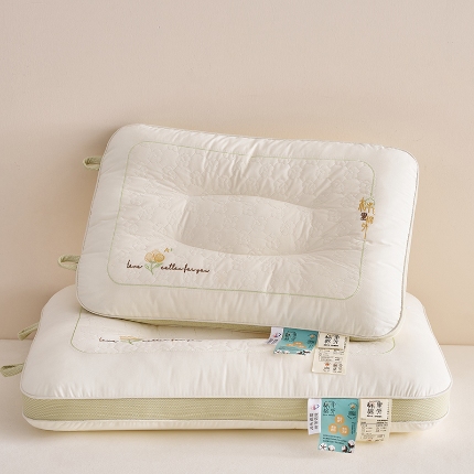 91家纺网 家纺一手货源 找家纺 （总）乐可 2024新款棉里棉外亲子儿童枕学生枕棉花枕 枕头枕芯