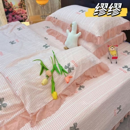 91家纺网 家纺一手货源 找家纺 （总）大大法式花边纯棉床盖 加大花边水洗纯棉床盖230*260