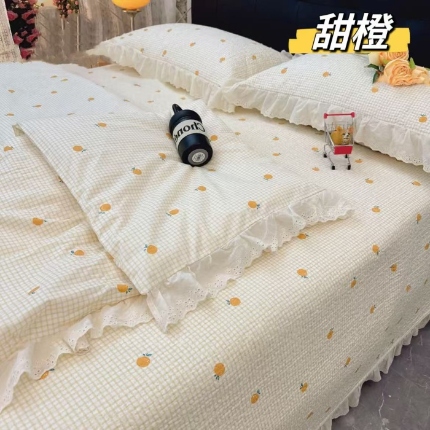 91家纺网 家纺一手货源 找家纺 （总）大大法式花边纯棉床盖 加大花边水洗纯棉床盖230*260