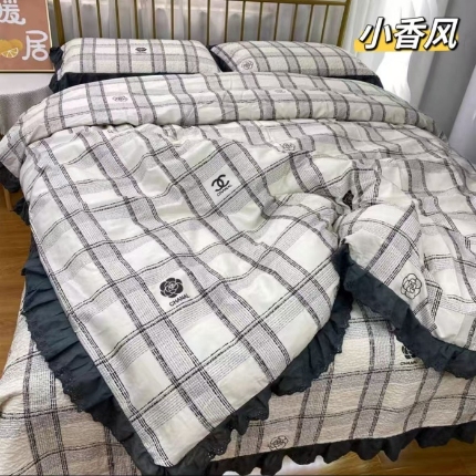 91家纺网 家纺一手货源 找家纺 （总）大大法式花边纯棉床盖 加大花边水洗纯棉床盖230*260