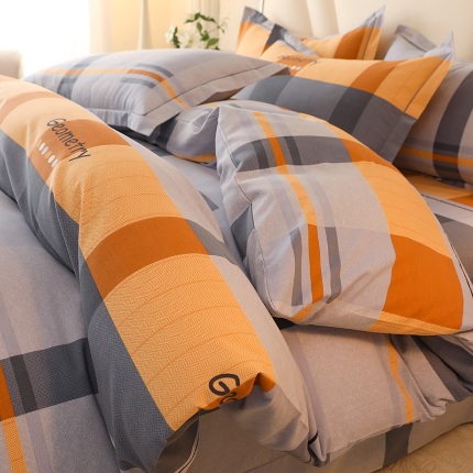 91家纺网 家纺一手货源 找家纺 木易 2025新款全棉磨毛印花四件套 印象欧风