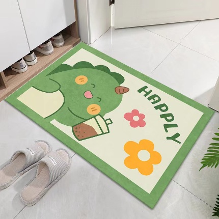 91家纺网 家纺一手货源 找家纺 （总）卡初家居促销款水晶绒进门垫地垫地毯直播赠品