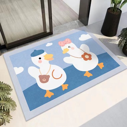 91家纺网 家纺一手货源 找家纺 （总）卡初家居促销款水晶绒进门垫地垫地毯直播赠品