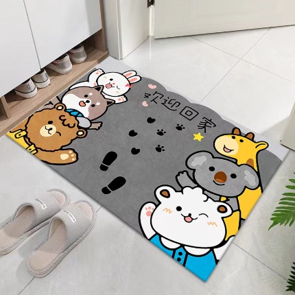 91家纺网 家纺一手货源 找家纺 （总）卡初家居促销款水晶绒进门垫地垫地毯直播赠品