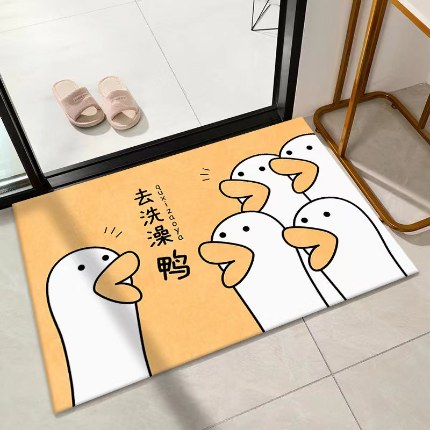 91家纺网 家纺一手货源 找家纺 （总）卡初家居促销款水晶绒进门垫地垫地毯直播赠品