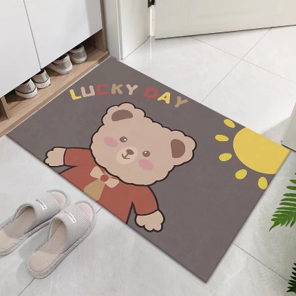 91家纺网 家纺一手货源 找家纺 （总）卡初家居促销款水晶绒进门垫地垫地毯直播赠品