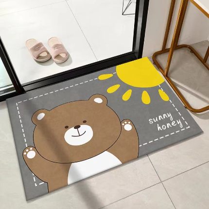 91家纺网 家纺一手货源 找家纺 （总）卡初家居促销款水晶绒进门垫地垫地毯直播赠品