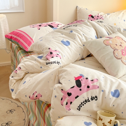 91家纺网 家纺一手货源 找家纺 （总）耀悦家纺 2025新款A类大版枕套混搭卡通纯棉四件套