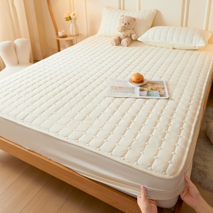 91家纺网 家纺一手货源 找家纺 （总）九亭家纺 2025新款A类水洗棉夹棉防水床笠