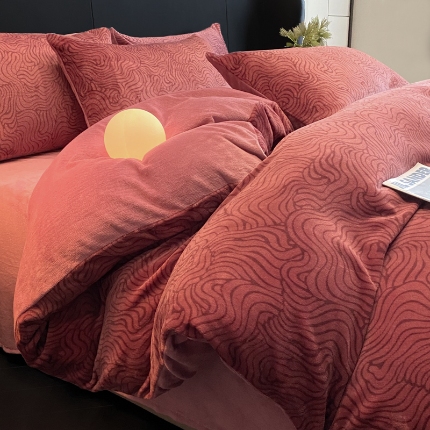 91家纺网 家纺一手货源 找家纺 （总）2025新款 专版花型 牛奶绒宝宝婴儿绒四件套 跑量直播款 - 诗野