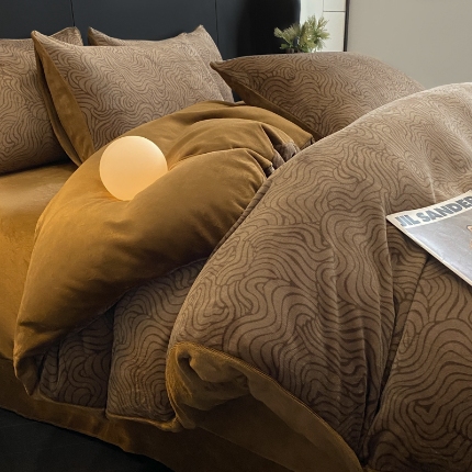 （总）2025新款 专版花型 牛奶绒宝宝婴儿绒四件套 跑量直播款 - 诗野