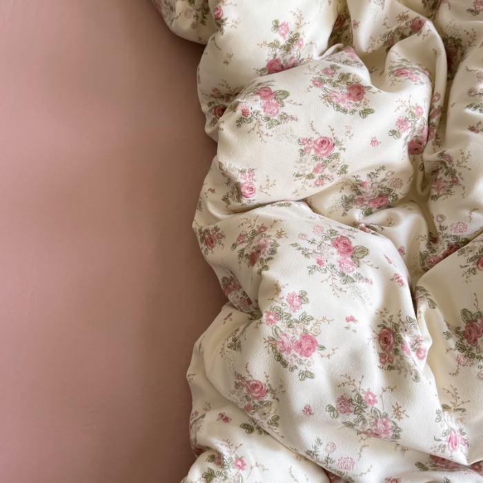 91家纺网 家纺一手货源 找家纺 梦莱斯 2025新款A类有氧针织棉双层纱系列四件套 妮可