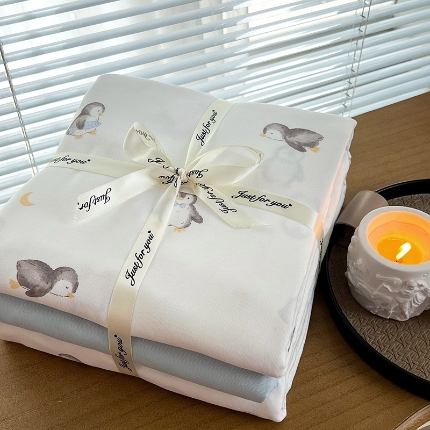 91家纺网 家纺一手货源 找家纺 （总）优选 2025加厚针织棉双层纱四件套小碎花被套床单床笠款学生三件套新款直播爆款（第一批）【提供买家秀】